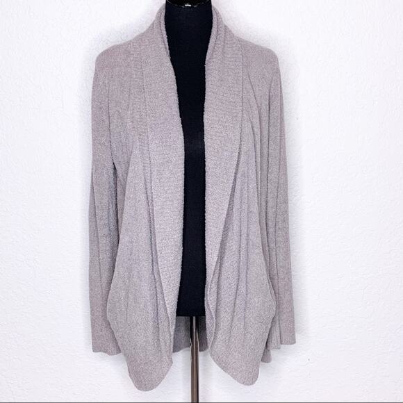 Barefoot Dream Cozy Chic Lite knit gray open front cardigan size Small - Picture 1 of 15